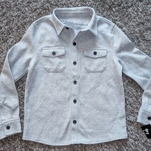 Art Class Kids Light Gray Button-Up Shirt 6/7